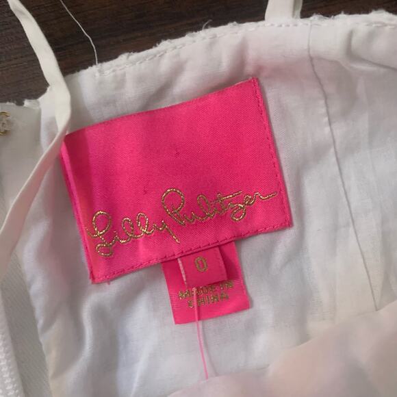 Lilly Pulitzer Liz white eyelet mini dress size 0 NWT - Picture 9 of 15